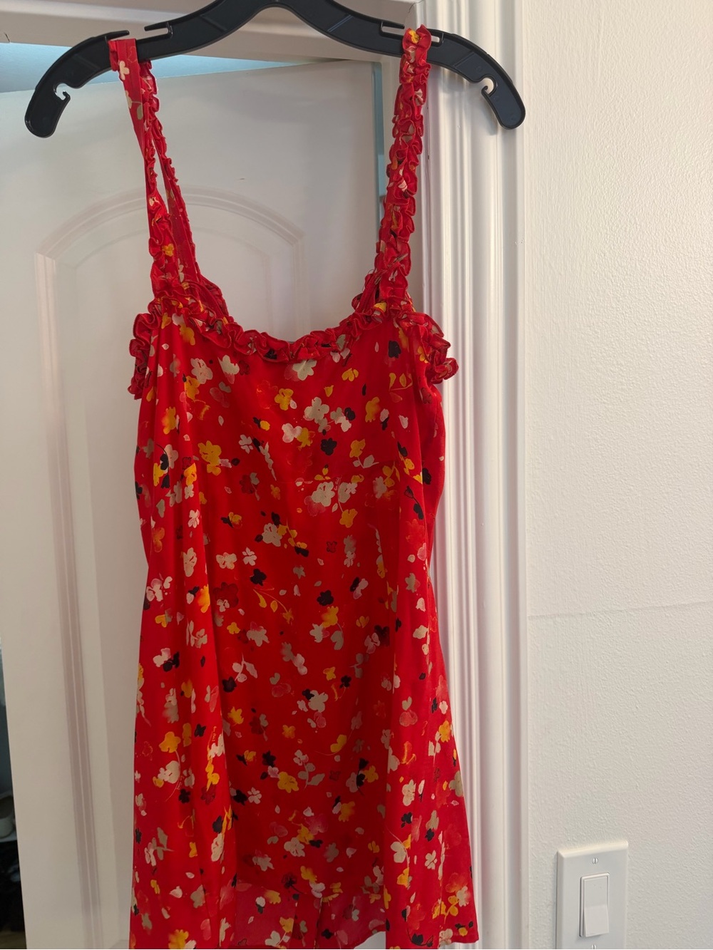 Realisation Par Red Floral Ruffle Mini Dress - Picture 5 of 5